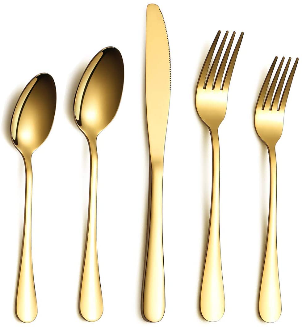 Gold Utensils Walmart at Carl Riley blog
