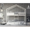 thumbnail image 1 of HMD Pasco Simple Over Simple Solid Wood House Loft B Frame Box, Gris Antique, 1 of 5