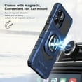 thumbnail image 4 of For Blu View Speed Ultra 5G Case with Tempered Glass Screen Protector,Military Grade Heavy Duty Shockproof Protective Cover,with Ring Kickstand for BLU B1660V - Blue, 4 of 5