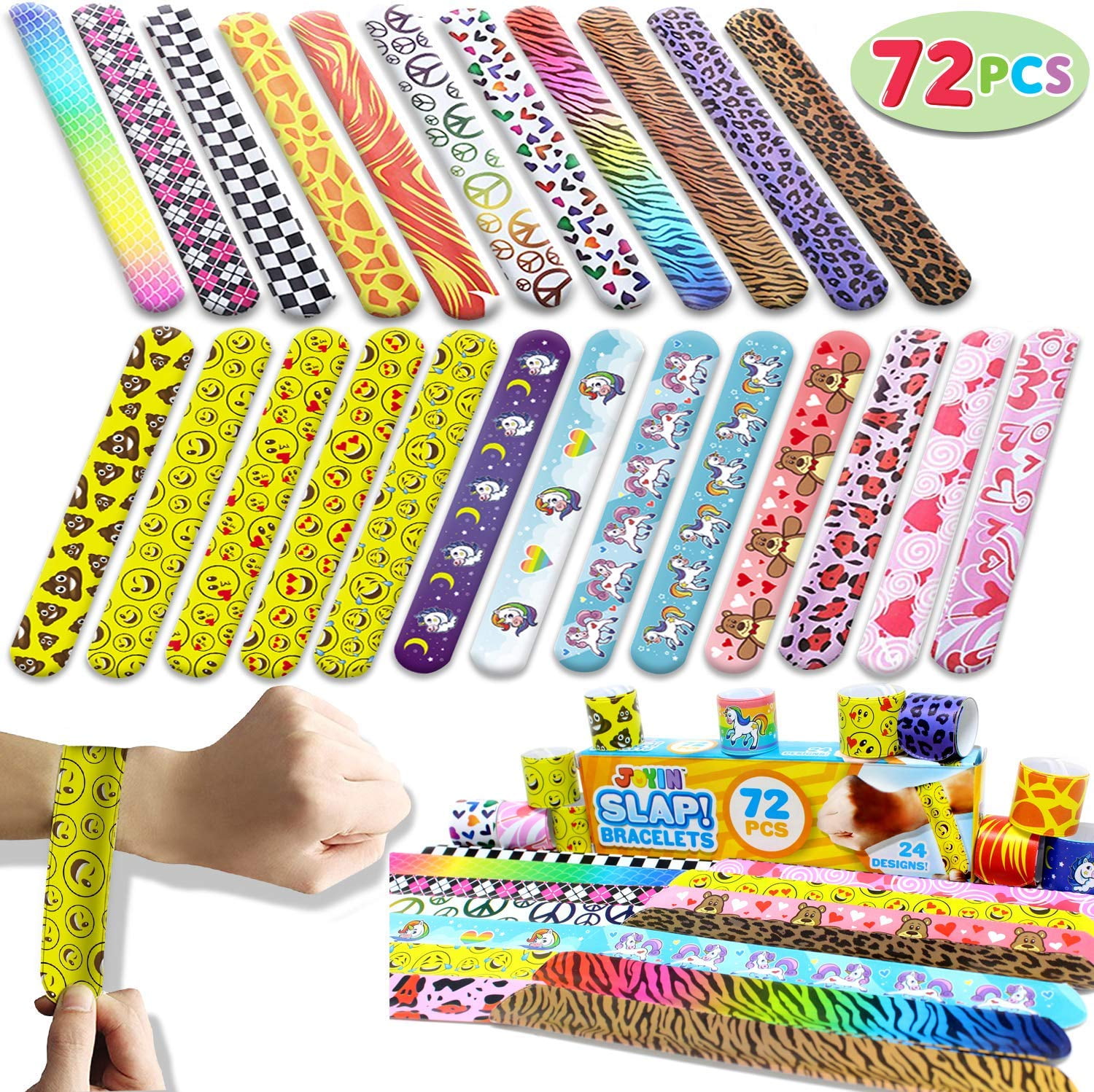 24 EMOJI BRACELETS RUBBER SILICONE EMOTICON CARNIVAL GOODY BAGS PRIZES PARTY 