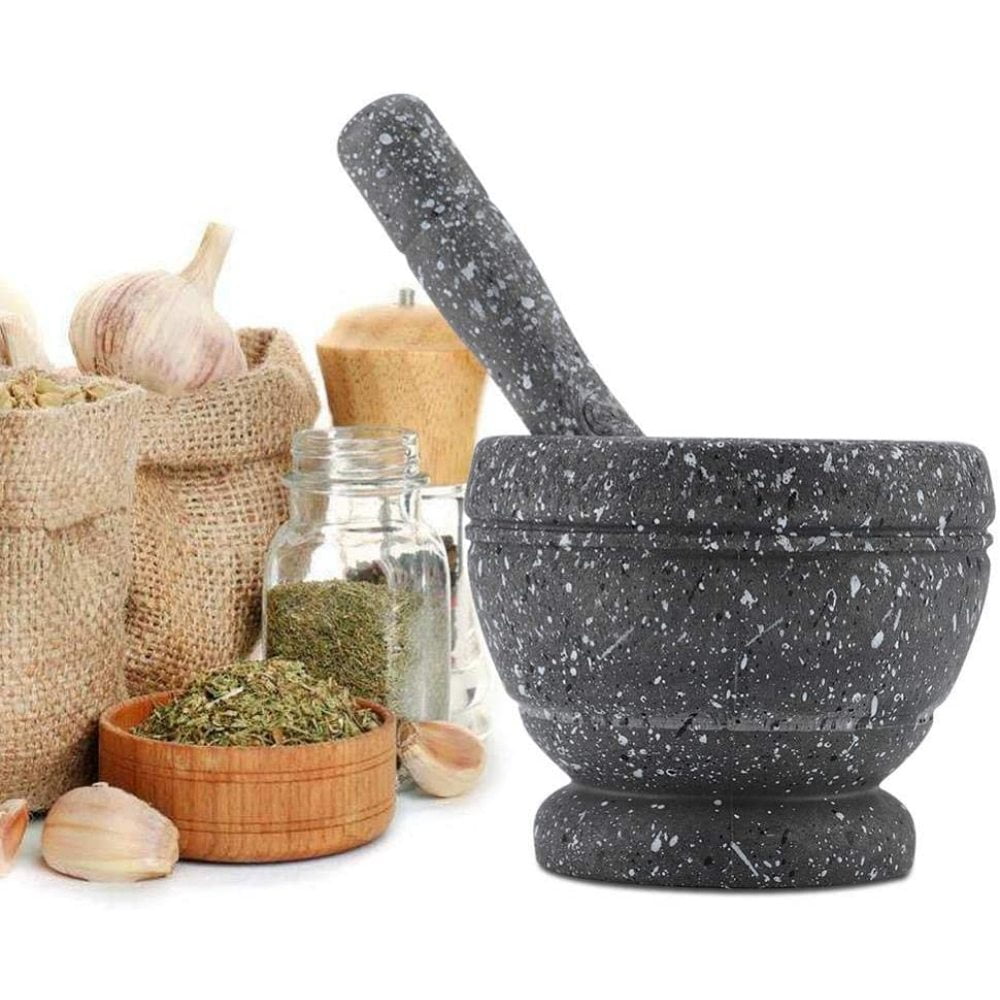 Mortar & Pestle Grinding Bowl Set, Garlic Masher Morter and Pestel Set  Small Mortar and Pestle Pestel & Mortar Kitchen Hand Manual Plastic Garlic