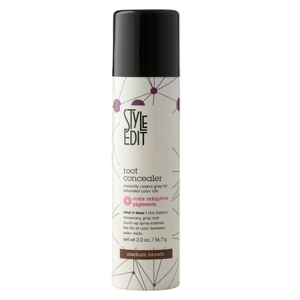 Root Concealer Spray Style Edit, marrón medio, paquete de 1