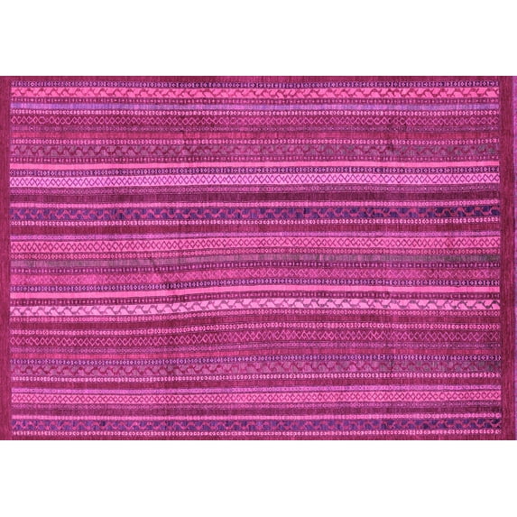 Ahgly Company Indoor Rectangle Abstract Pink Modern Area Rugs, 2' x 3'