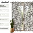 thumbnail image 4 of Vargottam Floral And Bird Print Sheer Curtains for Window & Door - 2 Panel Set, 84", Grommet Top, Light Filtering Georgette Drape for Living Room, Bedroom, or Office, 4 of 8