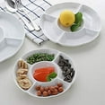 thumbnail image 5 of Plateau en Plastique pour Aliments Fruits Bonbons Plateau d'Apéritif Assiette de Service avec 5 Compartiments, 5 of 5