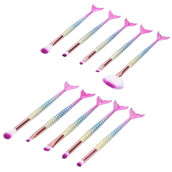 Juego de brochas, juego de 10 brochas de maquillaje, juego de brochas para mezclar, juego de brochas de maquillaje, materiales ecológicos