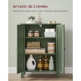 thumbnail image 3 of VASAGLE Armario de Baño, con 2 Estantes Ajustables, Gabinete con 2 Puertas, 30 x 60 x 80 cm, Verde Bosque, 3 of 6