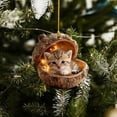 thumbnail image 3 of Adorno navideño de animales del bosque | Colgante de decoración navideña de 10 cm | Adorno de criaturas del bosque para decorar el árbol | Regalo festivo para la decoración navideña del hogar, 3 of 6