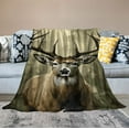 thumbnail image 2 of ARISTURING Deer Blanket - Deer Hunting Blanket - Gray Deer Fuzzy Blankets, Lightweight Soft Deer Blankets, Throw Blanket Deer, Deer Blanket, Deer Throw Blanket for Couch, 2 of 6