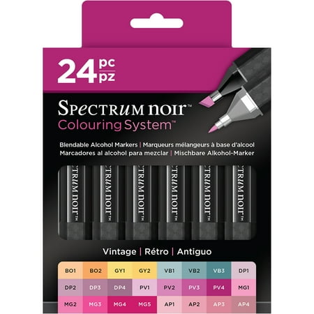 Spectrum Noir Alcohol Markers Vintage, 24 Count (Spectrum Noir Markers Best Price)
