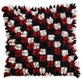 thumbnail image 1 of Pillow Covers, Red Pillow Covers 18x18 inch (45x45 cm), 3D Red, Black Ivory Origami Pillows Cover, Square Felt Pillows Cover, Checkered Modern Pillows, Abstract - Red N Black Blossom, 1 of 4