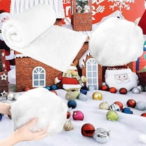 karymi 78.7x15.7in Christmas Fake Snow Decoration Filled with Artificial Fiber Snow Covered with Fake White Snow Used for Christmas Village Display Kids Christmas Gifts