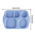 thumbnail image 3 of Yaoyar Wheat Straw Kids Divided Plates Unbreakable Plastic Separated Compartment Dinner Plates Colorful Serving Lunch Tray Section Plates for Children Toddler Adult, 3 of 5