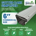 thumbnail image 4 of FlowGuard Gutter Guards 30-Year 6" Commercial Gutter Cover System - White - 22ft, 4 of 7