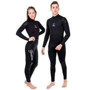 Seavenger 3mm Neoprene Wetsuit with Stretch Panels for Snorkeling, Scuba Diving, Surfing (Scuba Black, Men's Medium)