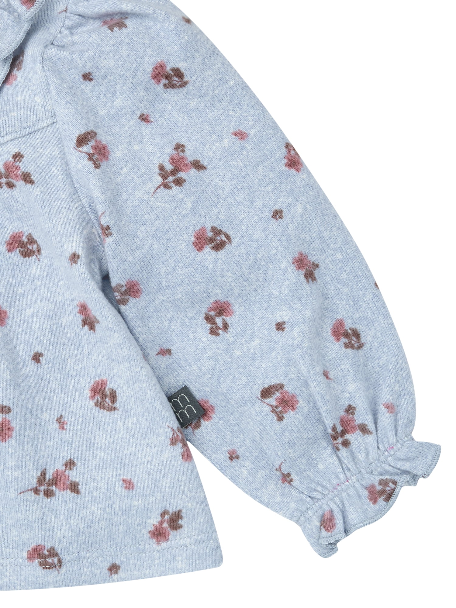 Modern Moments by Gerber Baby Girl Ruffle Collar Top and Hem Pant Outfit Set, 2-Piece, Sizes 0/3 Months - 24 Months