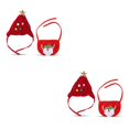 thumbnail image 4 of Greeniant Gorro navideño para mascotas de tamaño pequeño, babero, toalla ajustable para Saliva, accesorios de decoración para disfraces de cumpleaños No.02 2piezas Greeniant CBP162774, 4 of 6