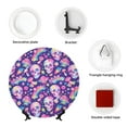 thumbnail image 4 of Zufioo Skull rainbow mushroom colorful Print Bone China Decorative Plate, Ceramic Dinner Plate with Stand Ceramic Decoration Homewares-10in, 4 of 6