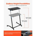 thumbnail image 5 of Mobile Cycling Desk: Foldable Bike Trainer Desk with Lockable Wheel and Adjustable Height for Home Office Workouts, 5 of 7