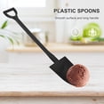 thumbnail image 3 of Vosarea 100pcs Disposable Shovel Spoons Black Plastic Ice Cream Scoops Dessert Tasting Spoons 4.72X1.18X0.12 in, 3 of 10