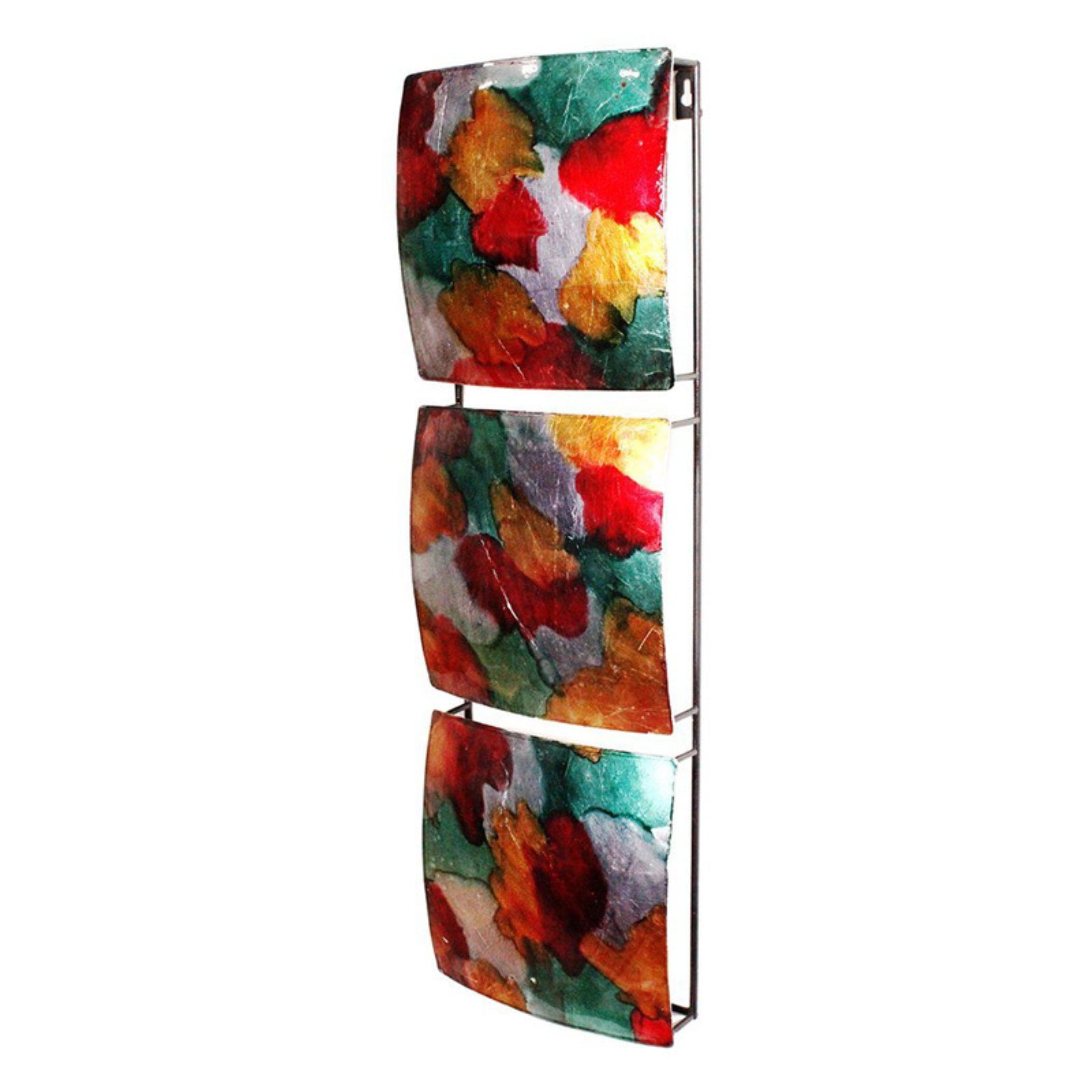 Heather Ann Creations 3 Wavy Square Panels Metal Hanging Wall Art - Walmart.com - Walmart.com
