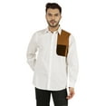 thumbnail image 1 of Bestman Designer Solid Button Down Cotton Shirt For Men's Long Sleeve Formal Wear, 1 of 7