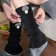 thumbnail image 5 of Yuanlong Womens Leg Warmers Ribbed Knit Checkered Pattern Stirrup Socks Cute Fashion Slouch Socks For Valentine' Day Spring, 5 of 6