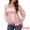 Pink, variant on DARING DIVA Women's Maternity Jacquard Square Neck Lantern Sleeve Blouses S Blue