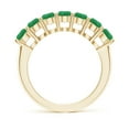 thumbnail image 2 of ANGARA Natural Half Eternity Seven Stone 1.68 ct Emerald Wedding Band in 14K Yellow Gold for Women (Size-4mm) | May Birthstone, Birthday, Anniversary, Jewelry Gift for Women | Natural Emerald Ring, 2 of 10