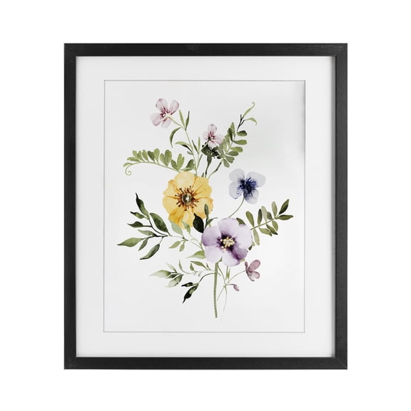 Garden Herbs Blooming Black Framed Print Under Glass, design by Lettered and Lined