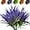 Purple, variant on 8 Bundles Artificial Plants Outdoor UV Resistant Fake Plants Grass Bush,17Inch Tall Faux Grass Shrubs for Indoor Outside Home Porch Pathway Garden Décor (Fall Orange)