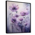 thumbnail image 2 of Designart "Delicate Moment With Violet Veiled Poppies" Poppies Floater Framed Wall Art Prints, 2 of 5