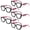 5 Pairs of Black Pink, variant on 5 Pairs of Thick Cat Eye Reading Glasses Fashionable Oversized Polygonal Readers Women's Trendy Butterfly Presbyopic Glasses +2.00