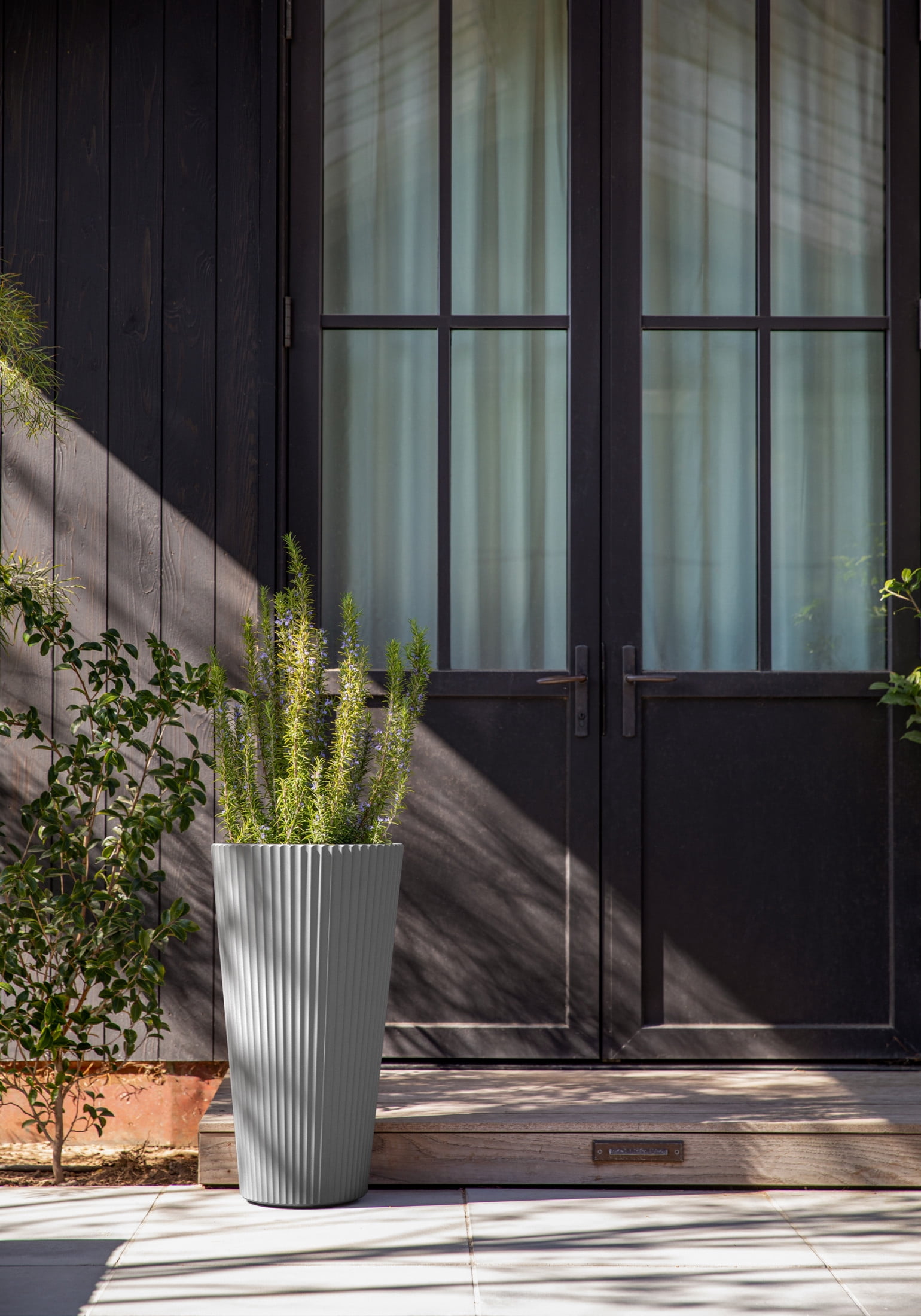 Veradek Demi Series 26" Tall Plastic-Stone Planter - Gray