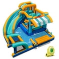 thumbnail image 1 of Costway Inflatable Water Park with Market Stand Climbing Wall Basketball Rim 735W Blower, 1 of 9