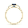 thumbnail image 2 of Angara Natural 0.65 Ct. Blue Sapphire with Diamond Classic Ring in 14K Yellow Gold for Women (Ring Size: 3.5), 2 of 9