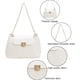 thumbnail image 3 of Bolso de mano para mujer, de diseñador, con correa de cadena de metal, color blanco:;:;, 3 of 6
