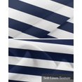 thumbnail image 6 of Navy Blue White Striped Kitchen Valances for Windows Farmhouse Linen Window Valance Curtain for Living Room Window Treatment Farmhouse Stripe Modern Art Valance Rod Pocket Topper Drape, 54 x 18 Inch, 6 of 6