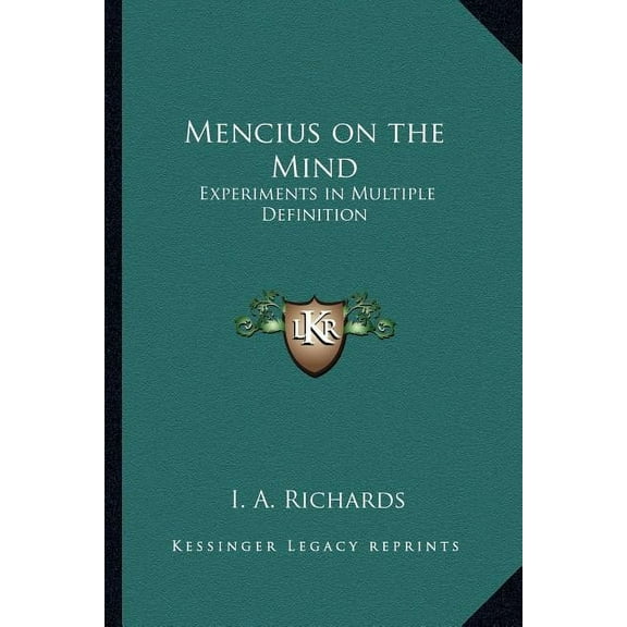 Mencius on the Mind: Experiments in Multiple Definition (Paperback)