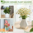thumbnail image 4 of Uxcell 4.5 Inch Ceramic Plant Saucers, Round Flower Planter Water Trays Ceramic Plant Saucer Pot Tray -Fitting for (Outdoor/Indoors/Garden/Planting/Water/Flower/Coffee) Gold, 4 of 6