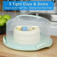 thumbnail image 6 of EXTRA LARGE Cake Carrier/Cake Container with Server (Holds up to 12 inch 3-layer cake) Cake Carrier With Lid And Handle /Cake Holder with Lid/Cake Cover Cake Plate Clear Cake Dome Cake Plate With Lid, 6 of 7
