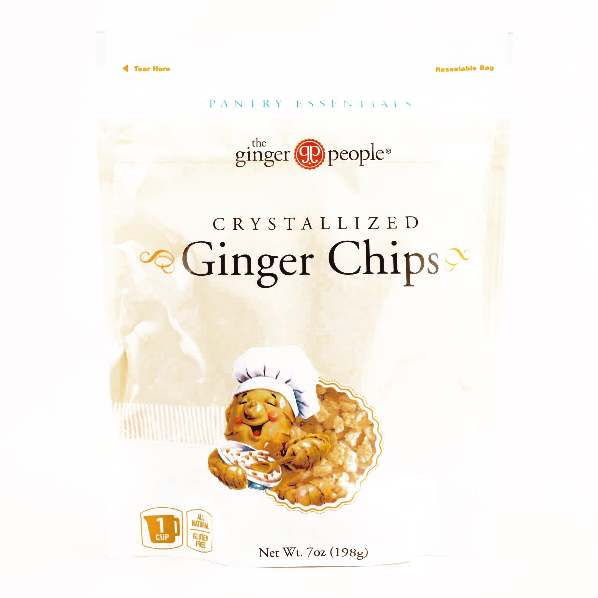 Ginger People Baker's Cut Crystallized Ginger Chips 7 oz each (5 Items