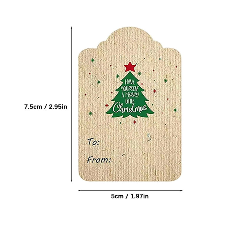  Christmas Tags for Gifts, 300 Pcs Kraft Paper Christmas Name Tags  Stickers Self Adhesive Gift Labels for Christmas Birthday Presents Holiday  Party Decor Xmas Tree Deer Labels Decals : Health 