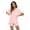 Pink, variant on LYCY Women's Short Pajama Set, Soft Summer Button Down Pjs Sets,(Pink,L)