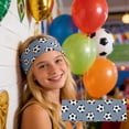 thumbnail image 6 of QuanTara Unisex Soccer Sports Headband, 8.66x3.15 Inch Adjustable Nylon Sweatband for Women & Men, Multiple Colors, Game Day, Workout, Running, Football Fan Accessory, 6 of 6