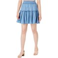 thumbnail image 1 of maison Jules Womens Pull-On Tiered Skirt, Blue, X-Small, 1 of 1
