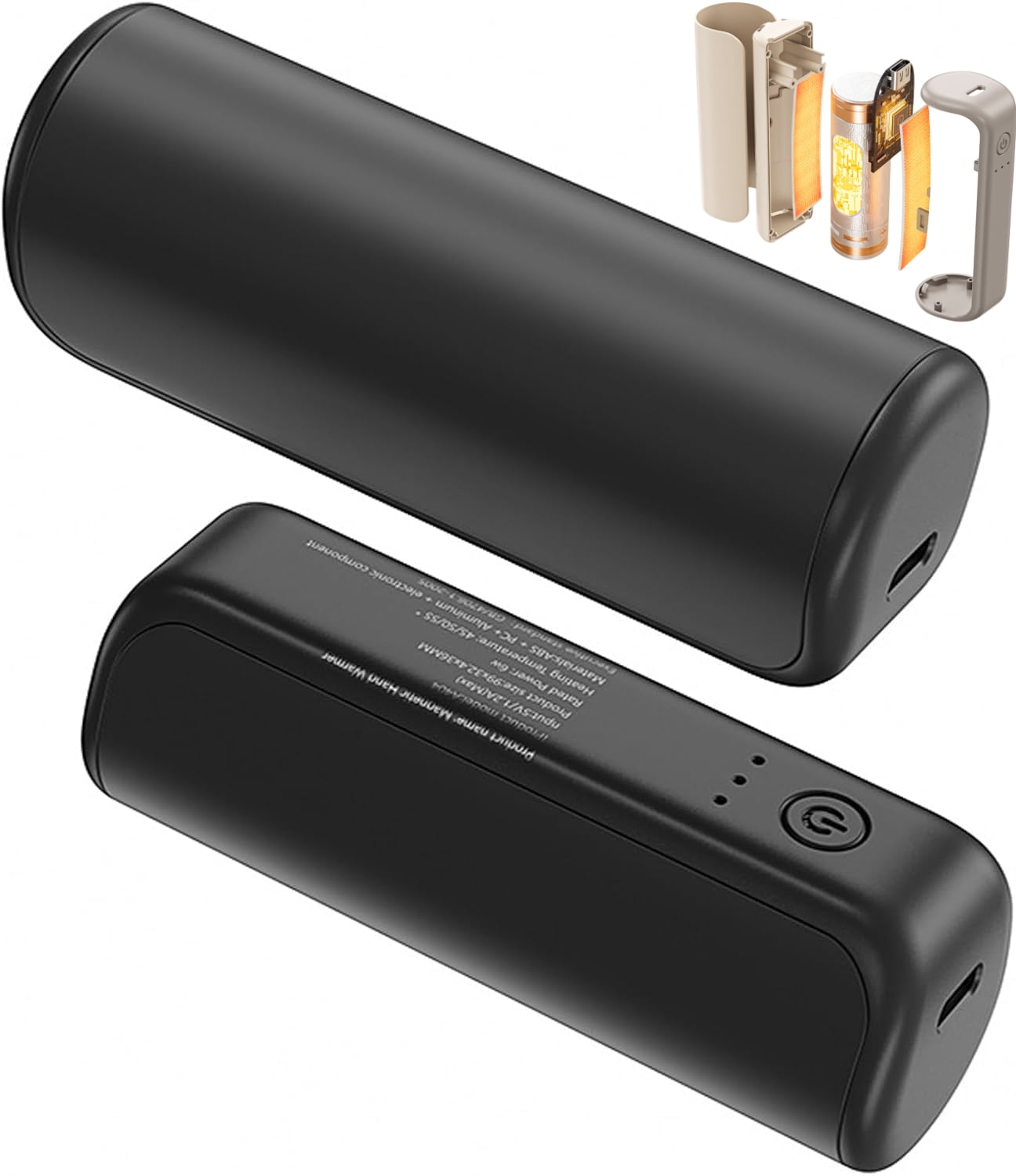 2 Pack Hand Warmers Rechargeable, High Temperature Adjustable Setting Attachment, Portable Electric Hand Reusable, Fast Heat for Cold Weather,Heating Hands for Outdoor