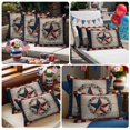 thumbnail image 4 of 2 Pack Outdoor Waterproof Throw Pillow Covers,Farmhouse Rural Star Vine Wreath Decorative Square Patio Pillowcases for Chair Couch Sofa 18x18in, 4 of 9