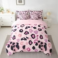 thumbnail image 2 of Castle Fairy Pink Leopard Print Girl Twin Bedding Sets 7-Piece,Old Fashion Dreamy Princess Bedding Comforter Set Microfiber,Jungle Animal Cheetah Breathable Sheet Sets,Super Cozy Room Decor, 2 of 8