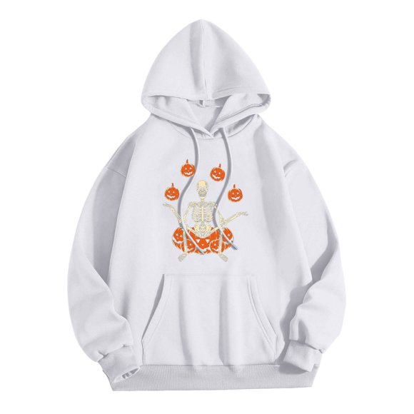 LUOGENLI Hoodies for Men Graphic Design Halloween Pullover Hoodie Long Sleeve Casual Sweatshirt with Graphic Print for Fall Season Comfort Fit Full Zipper Hoodies for Men Camo White Size XXL